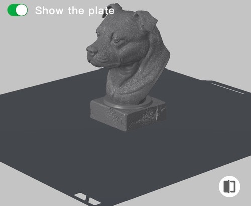 Black bust staffordshire - black,