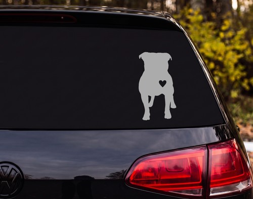 Pit bull silhouette heart - pit,