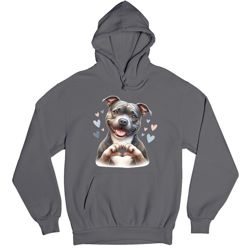 Cute staffy mens hoodie - cute,