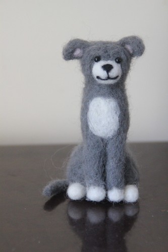 Needle felted staffordshire - felted,