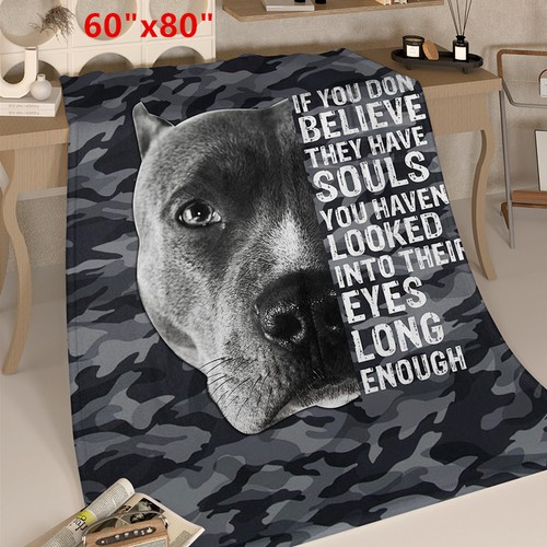 X80 black dog flannel - 60"x80",